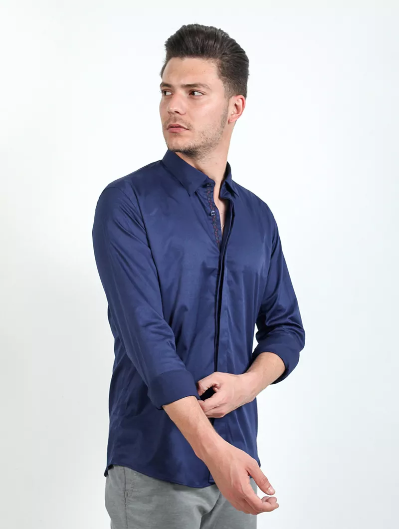 Chemise slim unie